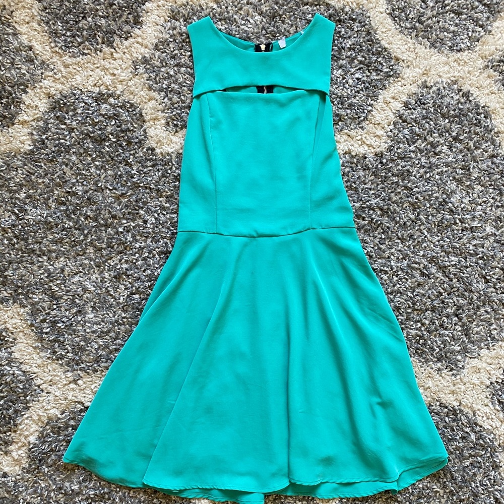 NWOT Sleeveless Cutout Teal Dress